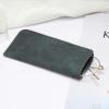Leather Portable Glasses Case Fold-able Glasses Box For Reading Eyeglasses Sunglasses for Men Women Gift-Blue view 3