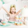 Donoter 48 Pieces Rose Gold Glitter Princess Crown Cupcake Toppers Picks for Birthday Baby Shower Party Cake Decorations view 4