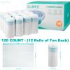 120 Portable Commode Liners for Bedside Commode, Beside Commode Liners, Portable Potty Liners for Adults, Toilet Liners Disposable Commode Bags for Commode Chair (Blue - 120 Liners) view 3