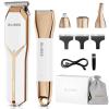 BLIBEE Hair Clippers & Bikini Trimmer for Women - 4-in-1 Wet/Dry Electric Shaver, Cordless and Waterproof, for Painless Hair Removal and Trimming on Face, Body, Pubic Hair, Legs, and Underarms (White) view 1