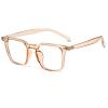 NOVESIXTDAT Anti Glare Computer Readers Large Square Reading Glasses Presbyopic Glasses Blue Light Blocking Flat Light Mirror (Color : Tea, Size : +350) view 1