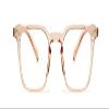 NOVESIXTDAT Anti Glare Computer Readers Large Square Reading Glasses Presbyopic Glasses Blue Light Blocking Flat Light Mirror (Color : Tea, Size : +350) view 2