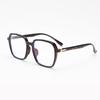NOVESIXTDAT Anti Glare Square Computer Readers Oversized Reading Glasses Eyewear Blue Light Blocking Flat Light Mirror (Color : C4, Size : +150) view 1