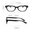 NOVESIXTDAT Classic Reading Glasses Stylish Anti Glare Computer Readers Blue Light Blocking Flat Light Mirror Presbyopic Glasses (Color : Sand-black, Size : +300) view 3