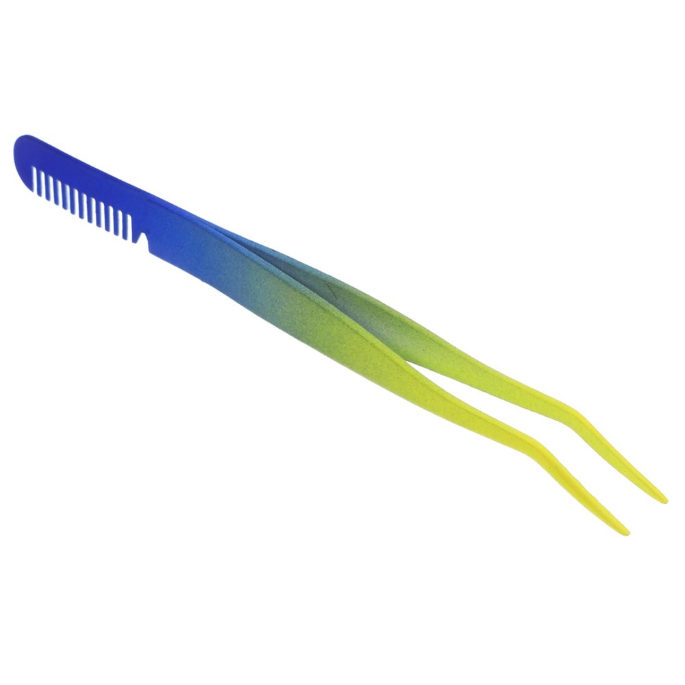 FOMIYES Stainless Steel Eyebrow Tweezers Comb for Lash Applicator Tool Precision Tweezers for Eyebrow Shaping and Lashing