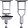 SilteD Crutches Elderly Walking Stick Folding Tripod Canes Mual Retractable Triangle Stool Crutches with LED light Present view 1