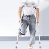 SilteD Crutches Elderly Walking Stick Folding Tripod Canes Mual Retractable Triangle Stool Crutches with LED light Present view 3