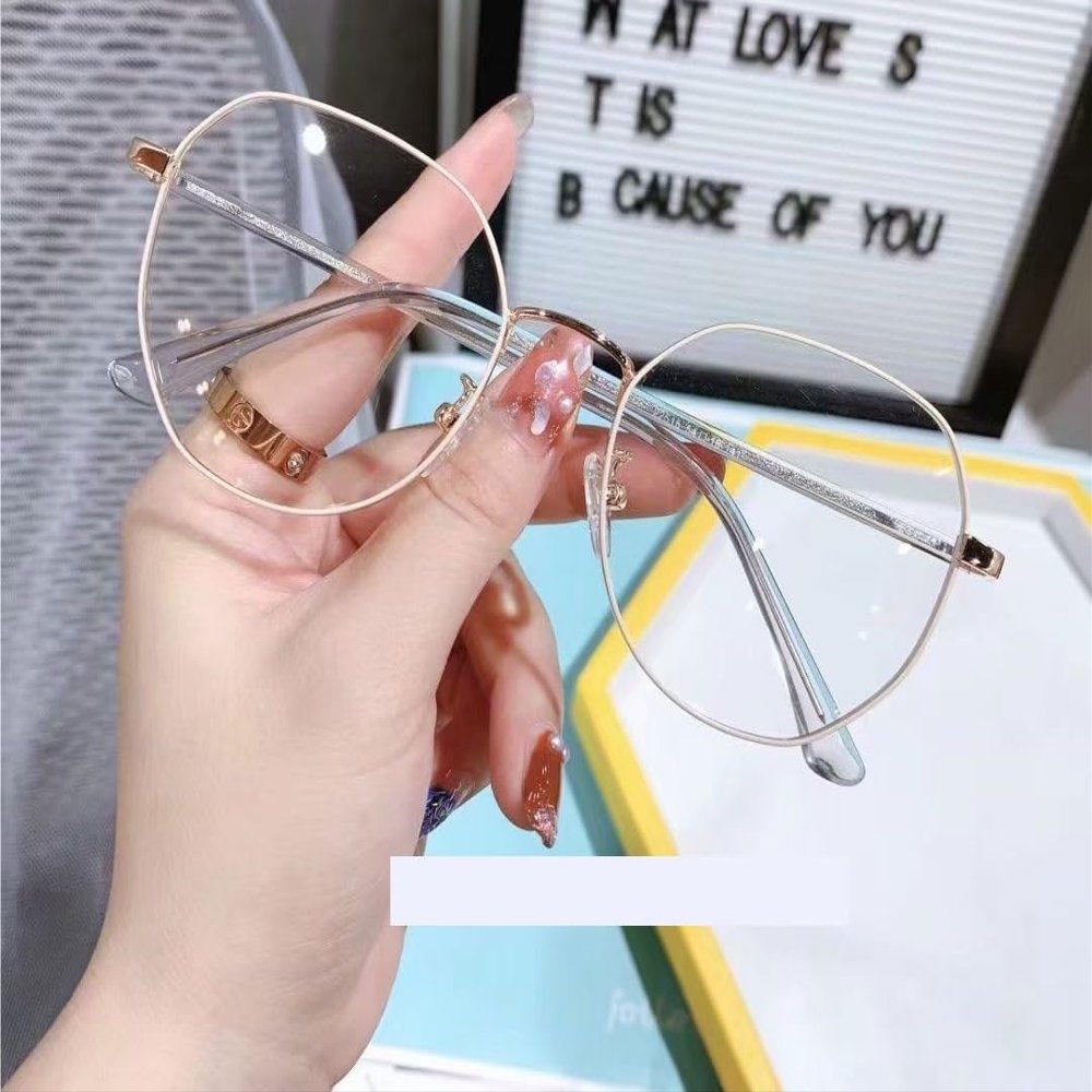 NOVESIXTDAT Presbyopic Glasses Anti Eyestrain Metal Oval Reading Glasses Blue Light Blocking Computer Readers Flat Light Mirror (Color : Yellow, Size : +300)
