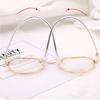 NOVESIXTDAT Presbyopic Glasses Anti Eyestrain Metal Oval Reading Glasses Blue Light Blocking Computer Readers Flat Light Mirror (Color : Yellow, Size : +300) view 3
