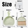1 Mini Dustpan and Brush Set with 2 Hooks, Portable Tabletop Brush Set, Small Broom and Dustpan Cleaning Set, Table Debris Cleaner, Suitable for Cleaning Tabletops view 2