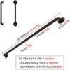 LWX handrails for Stairs Stair Handrails Wall Mounted Anti Skid Grab Bars for Indoor Outdoor Stairs Black Metal Pipe Hand Railings Wall Mount Handrail for Elderly (Size : 2.2M(2 Sections)) view 2
