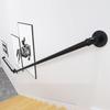 LWX handrails for Stairs Stair Handrails Wall Mounted Anti Skid Grab Bars for Indoor Outdoor Stairs Black Metal Pipe Hand Railings Wall Mount Handrail for Elderly (Size : 2.2M(2 Sections)) view 3