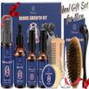 Oukzon Beard Growth Kit for Men w/Derma Roller, 2 Pack Beard Growth Serum, Upgraded 11 in 1 Beard Grooming Care Kit w/Beard Oil, Shampoo, Balm, Brush, Comb, Scissor, Christmas Gifts for Men, Him, Dad view 3