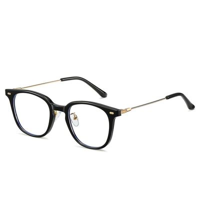 NOVESIXTDAT Comfort Computer Readers Round Blue Light Blocking Reading Glasses Anti Glare Flat Light Mirror Presbyopic Glasses (Color : Black, Size : +300)