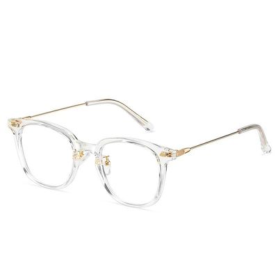 NOVESIXTDAT Comfort Computer Readers Round Blue Light Blocking Reading Glasses Anti Glare Flat Light Mirror Presbyopic Glasses (Color : Transparent, Size : +300)