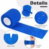 15 Rolls Self Adhesive Bandage | Pet Vet Wrap for Dogs | Cohesive Bandage for Ankle Sprains, Wrist Support | Sports Tape for Football, Badminton Racket Grip | 5cm x 4.5m(2" x 177") view 3