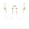 NOVESIXTDAT Anti Eyestrain Presbyopic Glasses Computer Readers Blue Light Blocking Reading Glasses Rimless Flat Light Mirror (Color : Golden, Size : +250) view 2