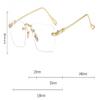 NOVESIXTDAT Anti Eyestrain Presbyopic Glasses Computer Readers Blue Light Blocking Reading Glasses Rimless Flat Light Mirror (Color : Golden, Size : +250) view 3