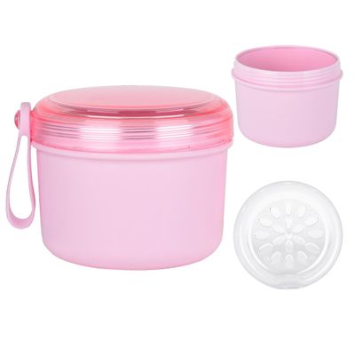 DIDATOOL Denture Bath Case, No-Leak Denture Cup, Large Capacity Denture Box, Portable Storage for All Types of Dentures Orthodontic Appliances, Perfect for Traveling and Daily Use (Pink)