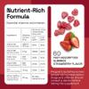 NAVEH PHARMA OptiMind - Focus Supplement | Natural ADHD Supplements for Kids | 30 MG Saffron Supplements: Kids Vitamins and Memory Supplement for Brains | Mood Support | 60 Calm Gummies (Strawberry) view 4