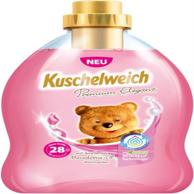 Kuschelweich Cuddly Soft Elegance Fabric Softener with Macadamia Oil - 28 Wash Loads, 750ml (25.36 oz) - Made in Germany