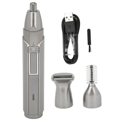 ANGGREK 3 in 1 Electric Hair Trimmer for Nose, Ear and Face, Multifunctional High Speed Portable Detachable Brush Nose Hair Clipper Set for Men