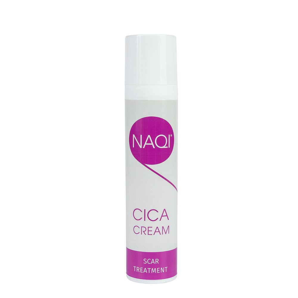 NAQI - Cica Cream - for Skin Recovery - Improves Appearance and Healing Process of Scars, Burn and/or Damaged Skin - Dermatologically Tested - Vegan-Friendly - 100 ml