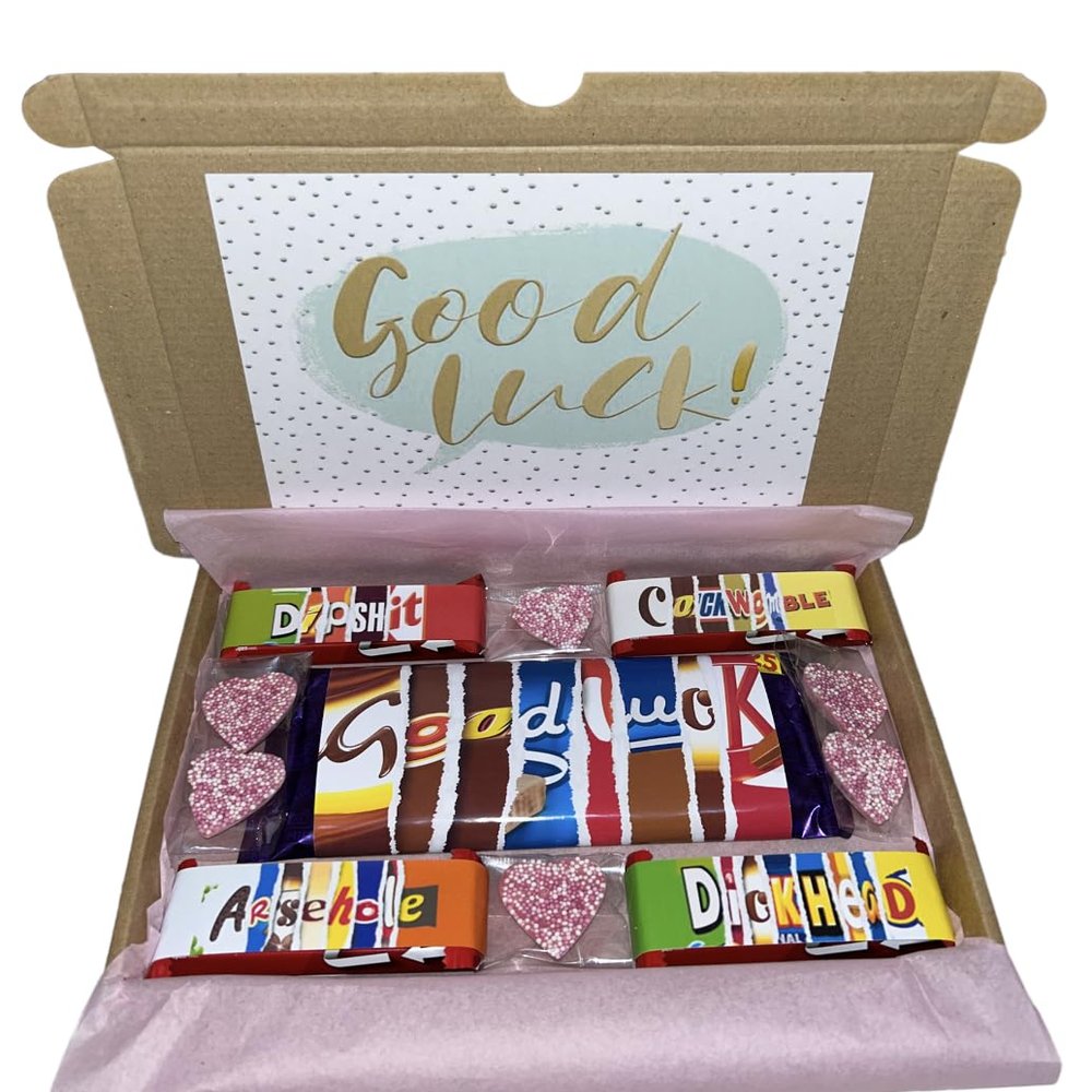 Personalised Good Luck rude Chocolate Gift Box - sense of humour