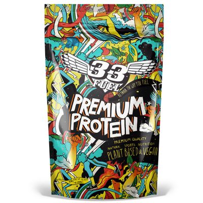 33Fuel Plant-Based Protein Powder  20g Protein for Muscle Growth, Vegan with Antioxidants for Gut Health  Chocolate Flavour  532g