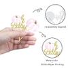Pumpkin Oh Baby Cupcake Toppers, Fall Pumpkin Cupcake Picks Pumpkin Themed Baby Shower Birthday Thanksgiving Halloween Party Cake Decorations Supplies - Set of 24 (baby pink) view 3