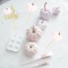 Little Pumpkin Cupcake Toppers, Thanksgiving Birthday Baby Shower Fall Theme Party Decorations Gender Reveal Supplies - Set of 24 (baby peach) view 4