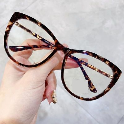 ENPAP Oversized Blue Light Blocking Computer Readers Anti Glare Cat Eye Reading Glasses Eyeglasses Flat Light Mirror Women (Color : Orange, Size : +200)