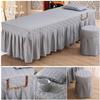 4 Piece Set Massage Table Sheet Set, Massage Bed Covers, Cotton Massage Table Linens, European Quilted Design Massage Bedspread (Deep Purple 70x190cm) view 4