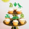 Cyodoos 24PCS Dinosaur Cupcake Toppers 1 Rex Dinosaur Cupcake Picks Happy Birthday Roar One Years Old Dino Theme Baby Shower Birthday Party Cake Decorations Supplies Green 1 view 4
