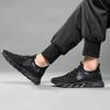 LOIJMK Freizeitschuhe Herren Weichem Boden Lace Up Fitness Turnschuhe FR MNner Keilabsatz Laufschuhe Leichte Atmungsaktive Turnschuhe Mesh Weiche Sohle Outdoor-Wanderschuhe StraEnlaufschuhe Blau view 2
