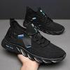 LOIJMK Freizeitschuhe Herren Weichem Boden Lace Up Fitness Turnschuhe FR MNner Keilabsatz Laufschuhe Leichte Atmungsaktive Turnschuhe Mesh Weiche Sohle Outdoor-Wanderschuhe StraEnlaufschuhe Blau view 3