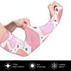 Ahdyr Pink Love Heart Arm Sleeve Anti-Uv Gardening Farm Ice Silk Sleeves Tattoo Non-Slip Arm Cuff For Men And Women view 3