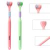 2 Pcs Triple Angle Toothbrush - 3 Bristle, 3 Sided Autism Toothbrush for Adult & Kids' Teeth & Gum Care view 3