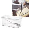 QANYEGN Butter Sealed Cutting Box, Large Capacity Butter Crisper, Clear Butter Sealing Box Set for Home Kitchen(900ML) view 3