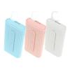 WLLHYF Portable Dental Floss Case Automatic Dental Floss Pick Organizer Case Travel Flosser Dispenser Storage Case Refillable Holder Boxes with 10 Floss Picks for Teeth Cleaning (White+Blue+Pink) view 1