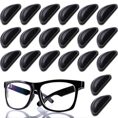 10 Pairs Soft Eyeglass Nose Pads Durable Silicone Glasses Nose Pads Anti Slip Soft Nosepads Adhesive Soft Silicone Anti-Slip Eyewear Nose Pads for Eyeglasses Glasses Sunglasses Plastic Frames