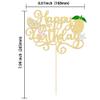 Gyufise 1Pcs Lemon Happy Birthday Cake Topper Assembled Glitter Fruit Theme Lemonade Party Cake Pick Decorations for Lemon Theme Baby Shower Kids Boys Girls Birthday Party Supplies view 2