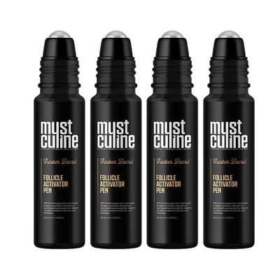 MUSTCULINE Follicle Activator Pen, Patchy Beard Growth Oil, Beard Growth with Ingrown Hair Treatment Formula, Beard Ingrown Hair Treatment Roll-on Gel (4)