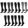 7Pcs Compression Socks for Men and Women, Flight Socks Compression Stockings Knee High Socks for Running, Sport, Medical, Athletic, Airplane Travel, Pregnant Woman view 2