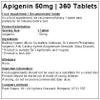 Apigenin 50mg Tablets - Vegan Friendly - Pre-Bed - Non-GM (360 Tablets) view 2