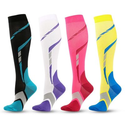 4Pcs Compression Socks for Men and Women, Flight Socks Compression Stockings Knee High Socks for Running, Sport, Medical, Athletic, Airplane Travel, Pregnant Woman