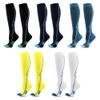 5Pcs Compression Socks for Men and Women, Flight Socks Compression Stockings Knee High Socks for Running, Sport, Medical, Athletic, Airplane Travel, Pregnant Woman view 2