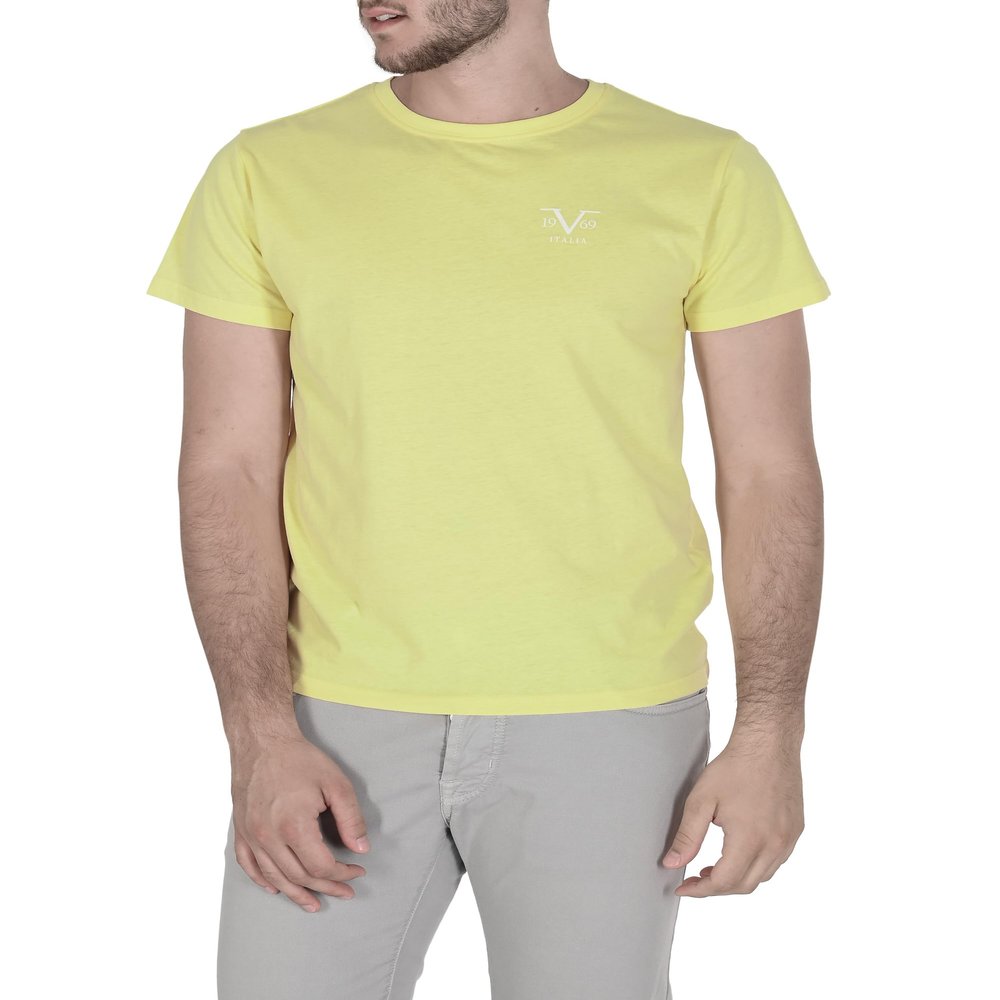 19V69 ITALIA Men's vsc1mts01 T-Shirt, Yellow Popcorn, XL