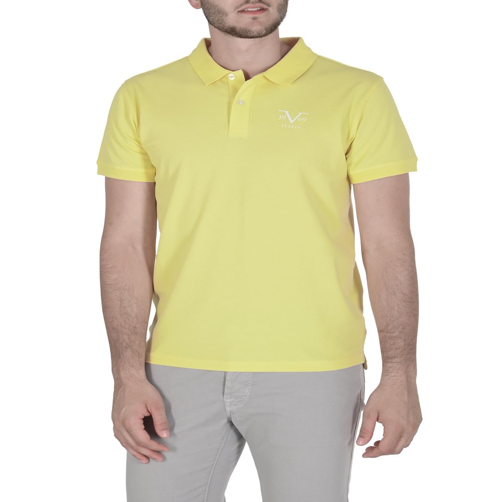 19V69 ITALIA Men's vsc1mpl01 Polo Shirt, Yellow Popcorn, XXL