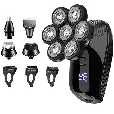 Electric Razor for Men's, 5 In 1 Electric Shaver 7D Floating Cutter Head Rechargeable Shaver Kit For Men IPX6 Waterproof Beard Trimmer Head Shavers